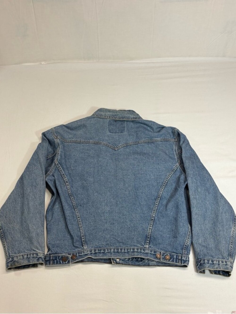 Vintage Levi's 70525 Denim Trucker Jacket Size Large Medium Blue Wash - Picture 8 of 10